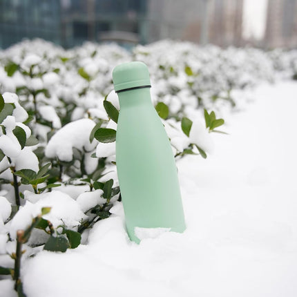 Konokyo Insulated Water Bottles,12oz Double Wall Stainless Steel Vacumm Metal Flask for Sports Travel,Macaron Green