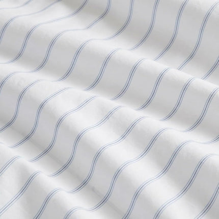 Nautica - Queen Sheet Set, Cotton Percale Bedding Set, Crisp & Cool, Lightweight & Breathable (Skippers Island Light Blue, Queen)