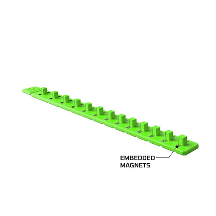 EZRED FSR14-G 1/4" Flexible Magnetic Socket Holder Rail, Green