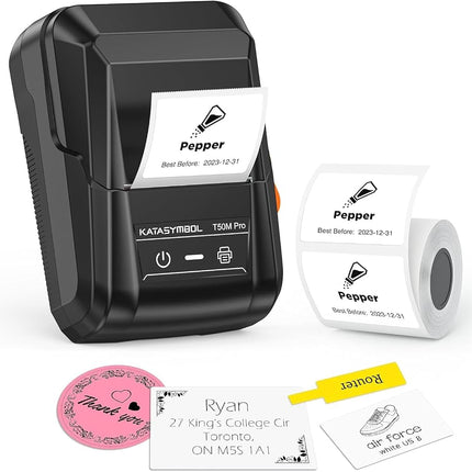 SUPVAN T50M Pro Bluetooth Label Maker Machine with Tape, Black