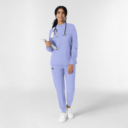 WonderWink womens Jacket, Ceil Blue, X-Small