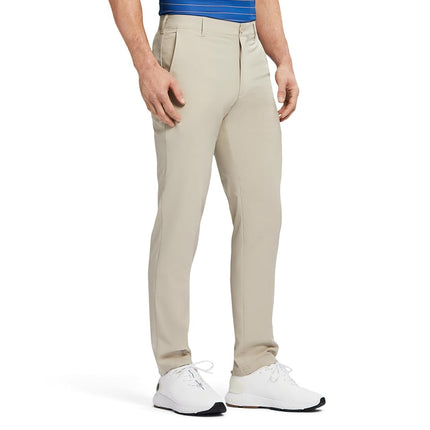 Pantalon Izod de golf Swingflex coupe droite devant plat décontracté pour homme, couleur kaki (R. Khaki), taille 32W / 30L