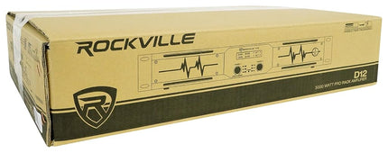Rockville D12 5000W Peak / 1400W RMS 2-Channel Class D Pro/DJ Amplifier, Perfect for Live Sound, Pro Audio, DJs