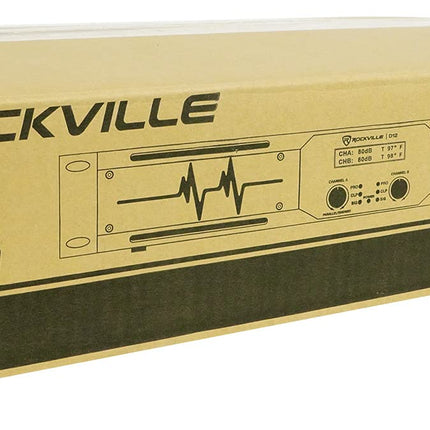 Amplificador Rockville D12 Clase D de 2 canales, 5000 W de pico / 1400 W RMS, ideal para sonido en vivo, audio profesional y DJs