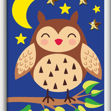 Ravensburger - CreArt E Series: Owl, Paint by Number Kit, Contains a Pre-Printed Board, a Brush, Colors and Accessories, Creative Game for Boys and Girls 7+ Years