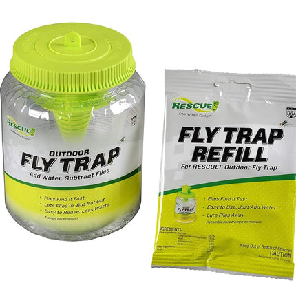 RESCUE! Outdoor Fly Trap - Reusable - 3 Traps