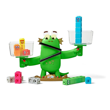 Learning Resources Blockzee Children's Math Game, Ages 3-7, Includes Interactive Scale, 61 MathLink Cubes, 10 Challenge Cards, Educational Game to Learn More Than Less Than Equal