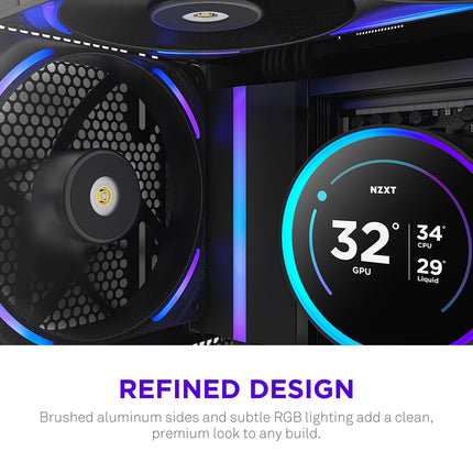 NZXT F140X - 140mm PWM RGB Performance PC Case Fan - Black