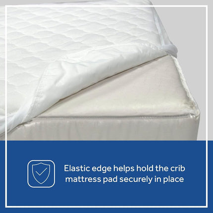 Lot de 2 protège-matelas imperméables Sealy pour lit de bébé/enfant - 100 % imperméable, jupe élastique profonde, lavable en machine et passe au sèche-linge 52"x28" - 2 protège-matelas (blanc)