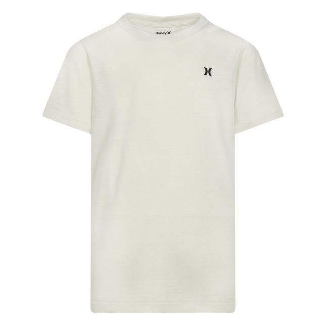 Hurley Boys' Soft Basic Cloud Slub T-Shirt, Bone, 