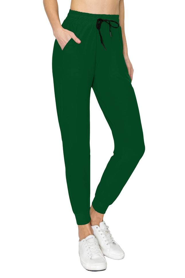 ALWAYS Super Soft Women's Joggers - Stretchy Casual Pants for Women Daily Wear Yoga Workout, Huntergreen, Large