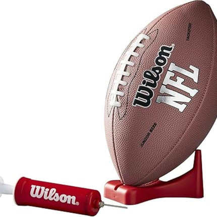WILSON NFL MVP Junior Football with Pump and Tee, 