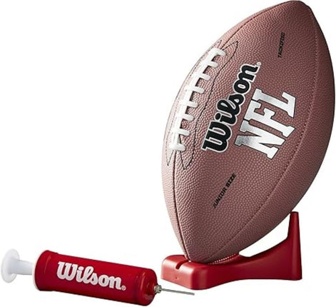WILSON NFL MVP Junior Football with Pump and Tee, 
