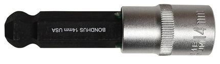 BONDHUS, 14MM BALLEND 2" INHEX Socket BIT+HEX Sock
