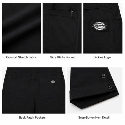 Pantalón Dickies Performance Enrollable Bi-Stretch Temp-IQ para Mujer, Negro, Talla 12