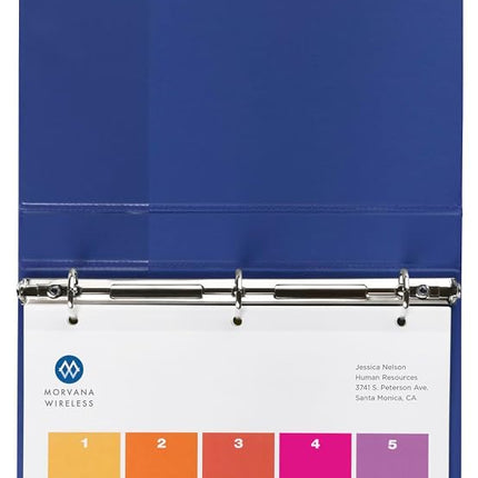 Avery 5 Tab File and Page Dividers for 3 Ring Binders, Customizable Table of Contents, Multicolor Tabs, 3 Sets (11070)