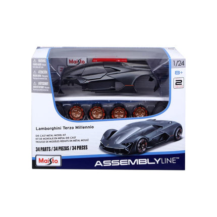 Maistro M39287 Maisto LAMBORGHINI TERZO MILLENNIO Build-it-Yourself Die-Cast Model Car Kit-1:24 Scale, Assorted Colours