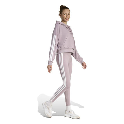 Adidas Womens Essentials 3-Stripes Cotton Leggings, Preloved Fig/White, XS