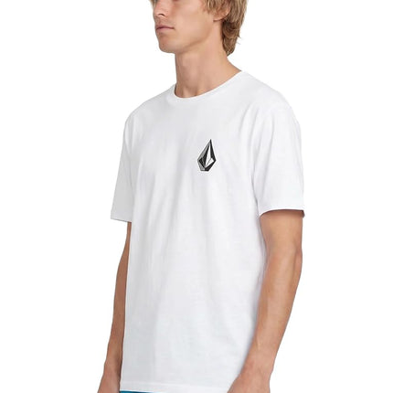 Volcom Men's Blaquedout Ss Tee T-Shirt, White, Medium