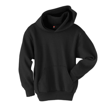 Hanes Boys' Eco Smart Pullover Hoodie, Black, Larg