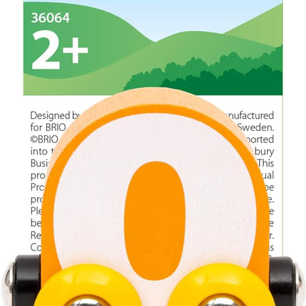 BRIO – Letter Train O | Wooden Train Set Accessory Toy for Kids Age 2 Years Up