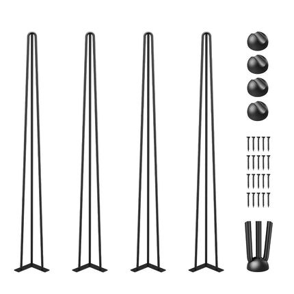 VEVOR Hairpin Table Legs 40 Inch Set of 4, Black, 
