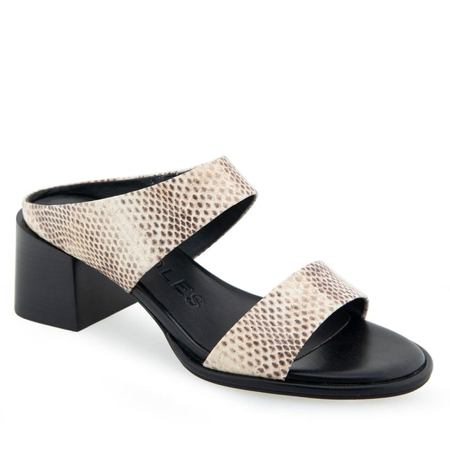 Aerosoles Women's Nika Slide Sandal, Roccia Snake Print Leather, 6