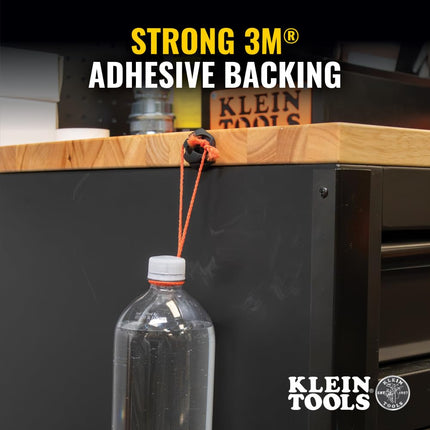 Cable Clips, Self-Adhesive 3-Slot Cable, Cord Management Mounting Clips, Optional Screw for Permanent Mounting, 10-Pack Klein Tools 450-410