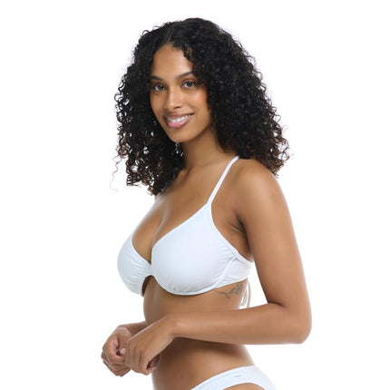 Body Glove Women's Smoothies Solo Solid Underwire D, Dd, E, F Cup Bikini Top Swimsuit, Snow, E
