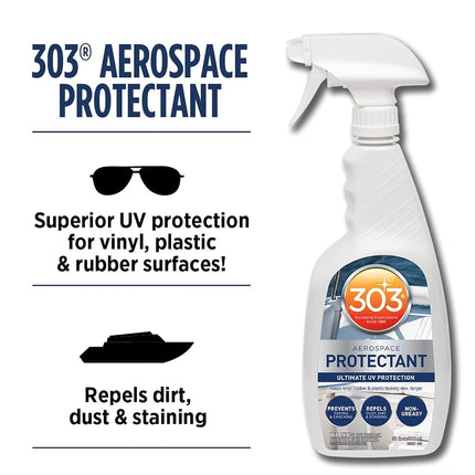 303 Marine Aerospace Protectant - Provides Superior UV Protection, Repels Dust, Dirt, and Staining, Dries to A Smooth, Matte Finish, Restores and Maintains A Like-New Appearance, 32oz (30306) 946 ml (Pack of 1)