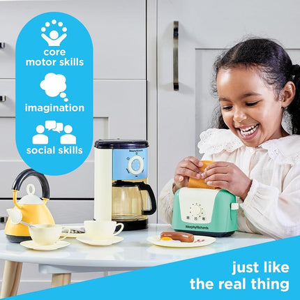 Casdon Morphy Richards Kitchen Set | Toy Kitchen Appliances for Children Aged 3+ | Includes Toaster, Coffee Maker, Kettle & More!