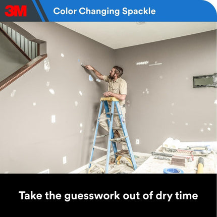 3M CC-12-DT High Strength Hole Repair Color Changing Spackling Compound, White, 12 Oz.