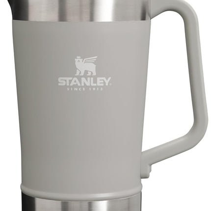Stanley Stay-Chill Pitcher 64 oz | Cold Water, Beer, and Drink Pitcher with Lid | Large Capacity Durable Beverage Container with Handle | Insulated Stainless Steel | BPA-Free | Ash