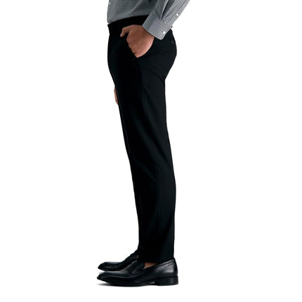 Haggar J.M Pantalon pour homme Jm Sharkskin Superflex Waist Straight Fit Flat Front, Noir, 30W x 30L