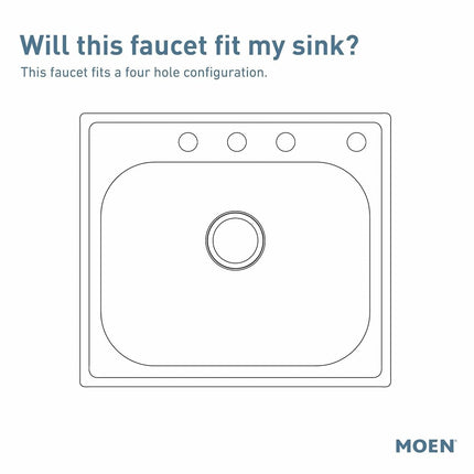 Moen 8792 Commercial M-Bition Kitchen Faucet with Side Spray 2.0 gpm, Chrome
