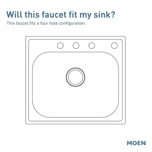 Moen 8792 Commercial M-Bition Kitchen Faucet with Side Spray 2.0 gpm, Chrome