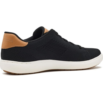 Clarks Women's Nalle Walk Sneaker, Black Knit, 11 Wide