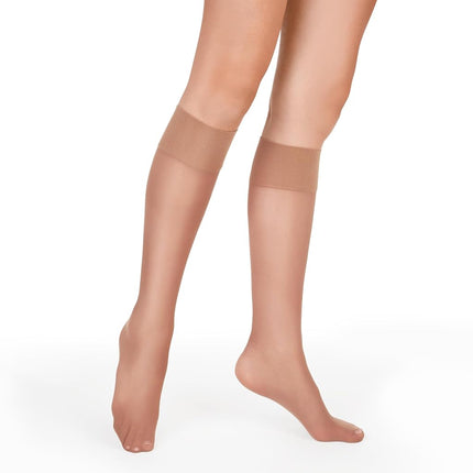 Hanes Women's Alive Full Support Knee Highs, Barely There, One size