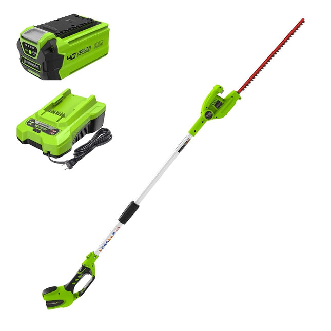 Greenworks 22-Inch 40V Cordless Pole Hedge Trimmer, 2.0 AH Battery Included PH40B210