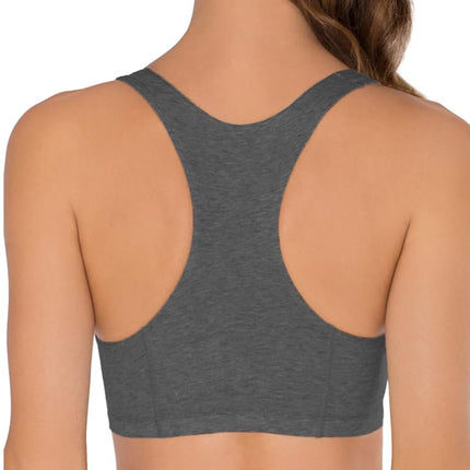Fruit of the Loom Women's Built Up Tank Style Sports Bra, Red Hot with Black/Charcoal/Black, 50