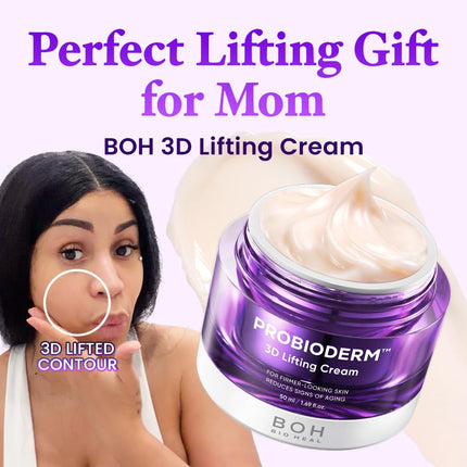BIOHEAL BOH Probioderm 3D Lifting Cream 1.7 fl oz | Advanced Korean Anti-Aging Probiotics Facial Night Cream Moisturizer with 17-Peptide Complex & Patented Probioderm for Wrinkles on Face and Neck