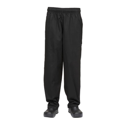 Chef Works Men's Essential Baggy Chef Pants, Black, Medium
