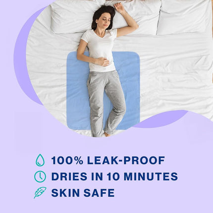 Waterproof Bed Protector Pads - Washable and Reusable 34x36 Mattress Pad - Pack of 1 Absorbent Incontinence Pads for Pets, Kids, Adults and Elderly - Bedwetting Protection Pads for Mattresses, Floor