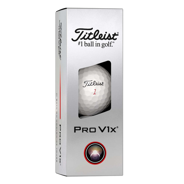 Balle de golf Titleist Pro V1x, lot de 12, blanche (numéros de jeu standard 1-4)