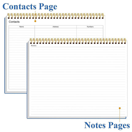 Weekly Productivity Planner - 8.5" x 11" Dashboard Desk Notepad Has 6 Focus Areas to List Tasks for Goals, Projects, Clients, Academic or Meal-Organize Your Daily Work Efficiently, 54 Weeks, Blue