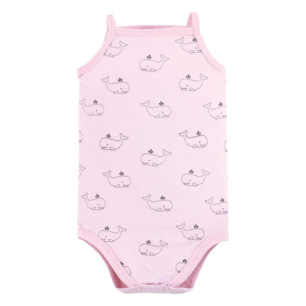 Hudson Baby Unisex Baby Cotton Sleeveless Bodysuits, Tea Party, 6-9 Months