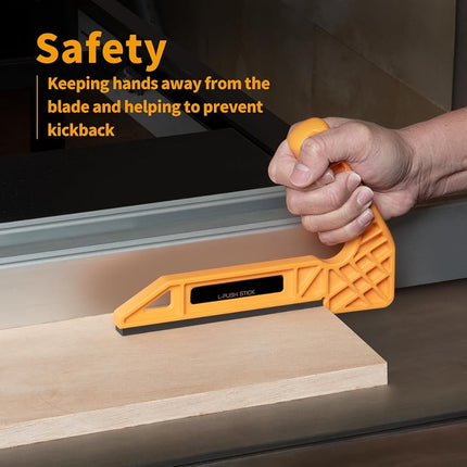 POWERTEC 71510 Deluxe Safety Push Block and Stick Set | 5 Pack | Ergonomic Handles with Max Grip | Push Blocks and Sticks for Table Saw, Jointers and Woodworking | for Woodworker Safety & Control