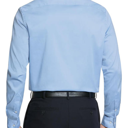 Van Heusen Men's Dress Shirt Regular Fit Flex Collar Stretch Solid Tuxedo Shirt, Blue Frost, XXL Neck 47 cm, Sleeve 81/84 cm