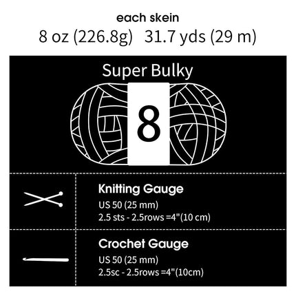 MABOZOO Bulky Chunky Yarn for Hand & Arm Knitting, 12 Pack Cream Fluffy Jumbo Chenille,Soft Plush Fuzzy Yarn(27 yds,8 oz Each Skein)