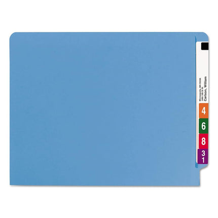 Smead End Tab Folder, Letter, Straight, 11 Point, Blue, 100 Per Box (25010)